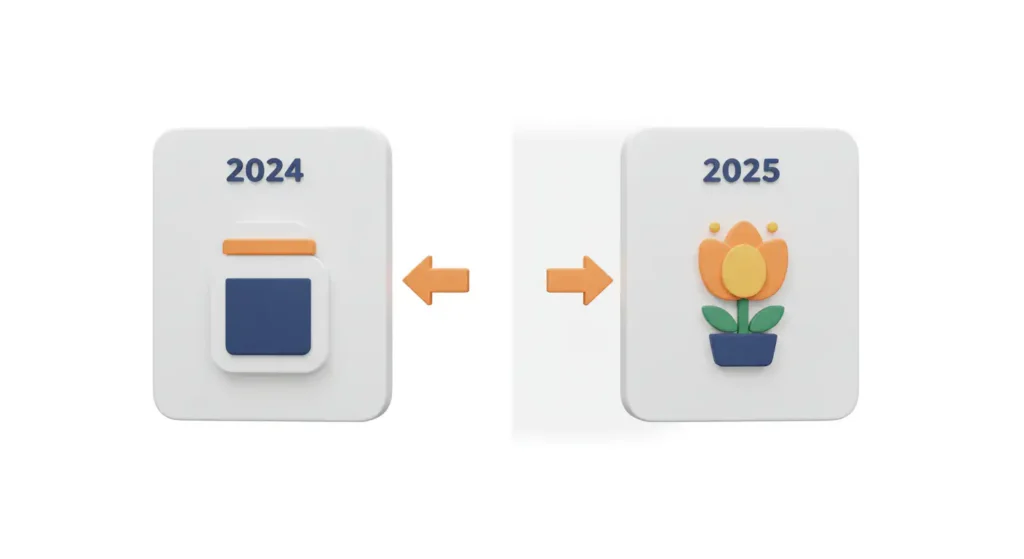ISA 계좌 2024년과 2025년 혜택 비교를 보여주는 3D 차트